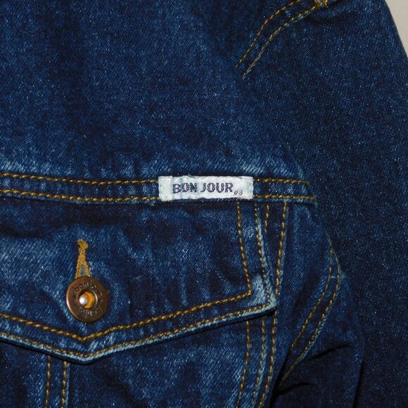 Bon Jour Vintage Demin Jacket Size Medium - Picture 3 of 10